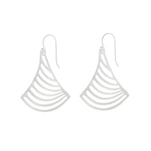 Load image into Gallery viewer, Silver Pear-Shaped Earrings