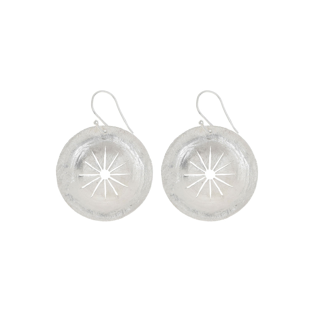 Silver Plain Circle Earrings