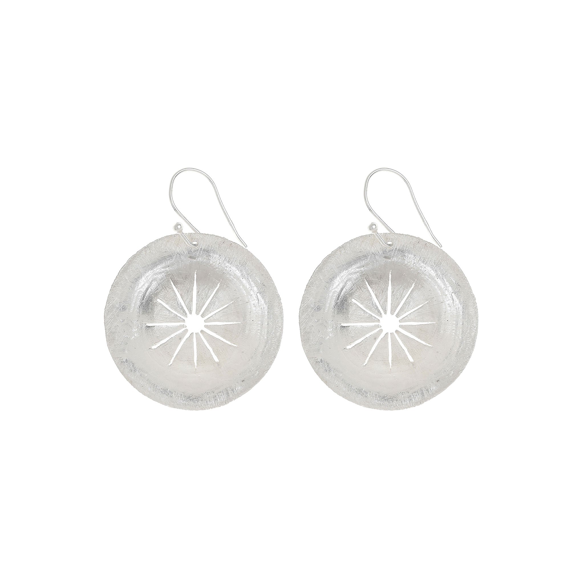 Silver Plain Circle Earrings