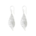 Silver Plain Leaf Earrings