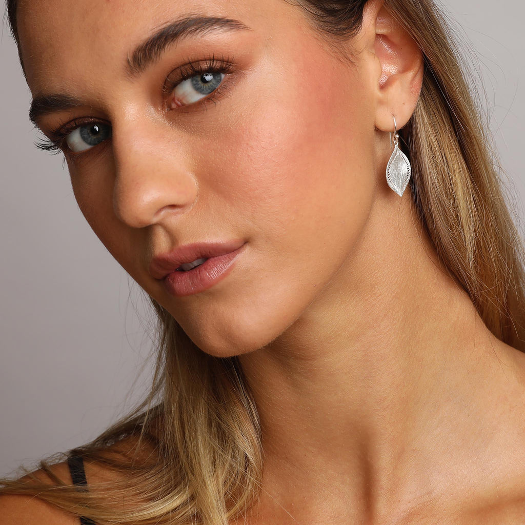Silver Plain Tear Drop Earrings