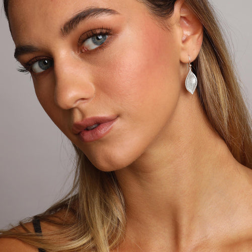 Silver Plain Tear Drop Earrings