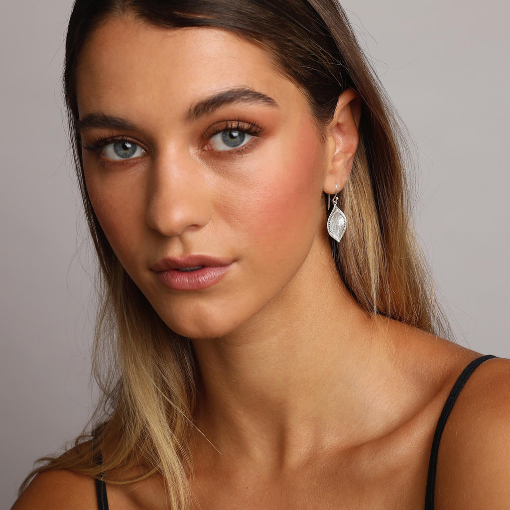 Silver Plain Tear Drop Earrings