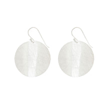 Load image into Gallery viewer, Silver Plain Wavy Circle Earrings