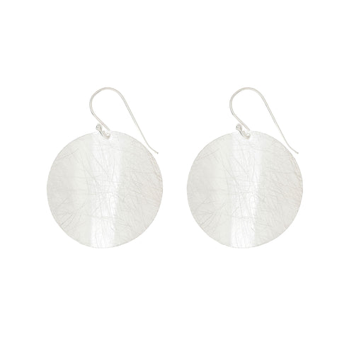 Silver Plain Wavy Circle Earrings