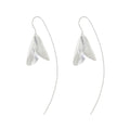Silver Simple Snowdrop Flower Earrings