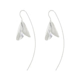 Silver Simple Snowdrop Flower Earrings
