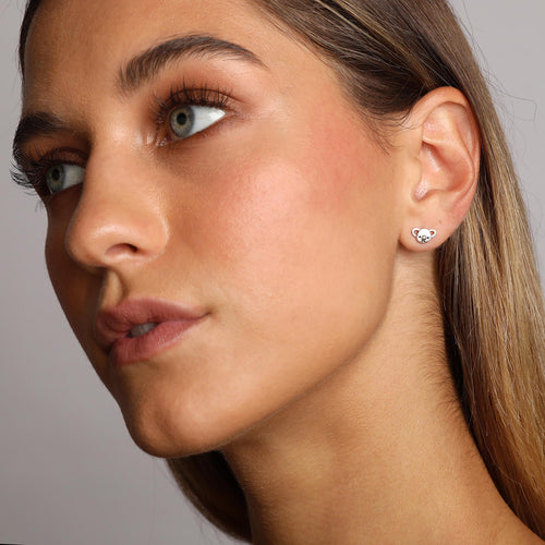 Silver Small Koala Stud Earrings