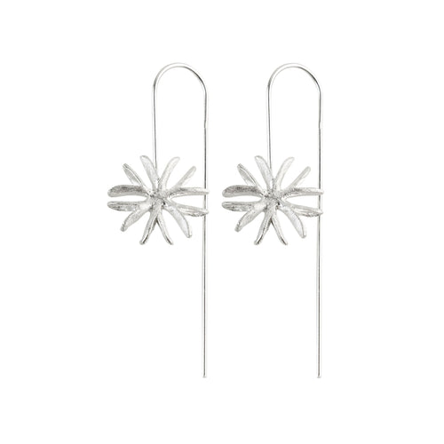 Silver Star Anise Earrings