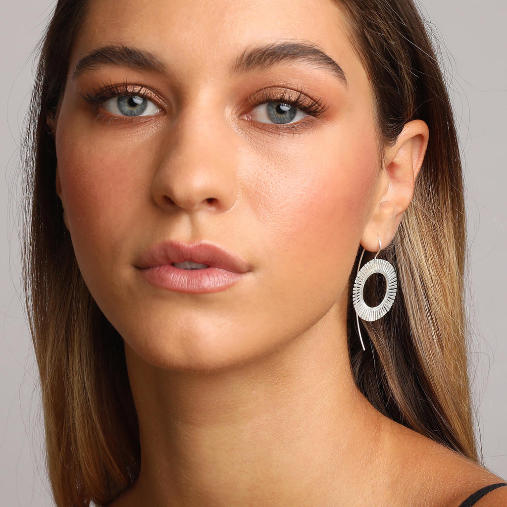 Silver Sun Earrings