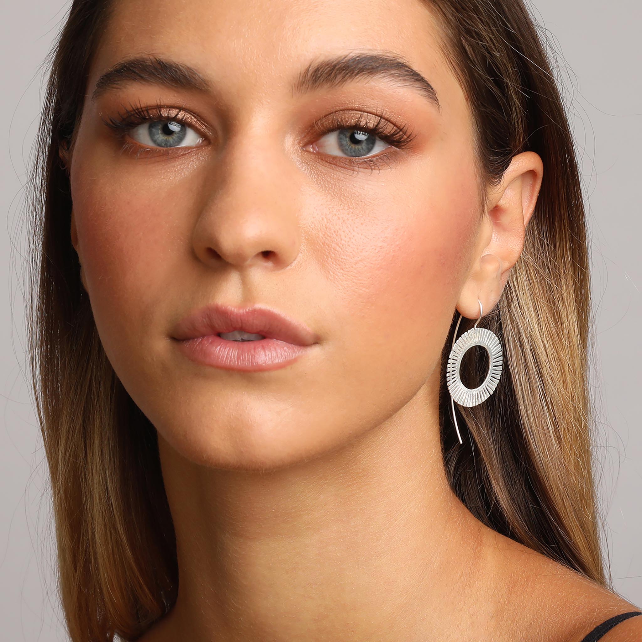 Silver Sun Earrings