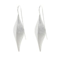 Silver Tear Drop Ivy Leaf Earrings