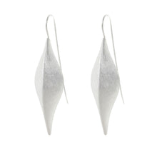Load image into Gallery viewer, Silver Tear Drop Ivy Leaf Earrings