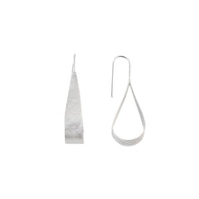 Load image into Gallery viewer, Silver Tear Drop Loop Earrings