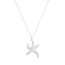 Load image into Gallery viewer, Silver Textured Starfish Pendant