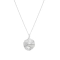 Silver Textured Wavy Leaf Pendant