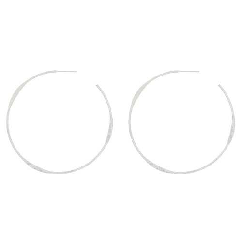 Silver Thin Hoop Earrings