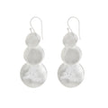 Silver Three Plain Circles Earrings