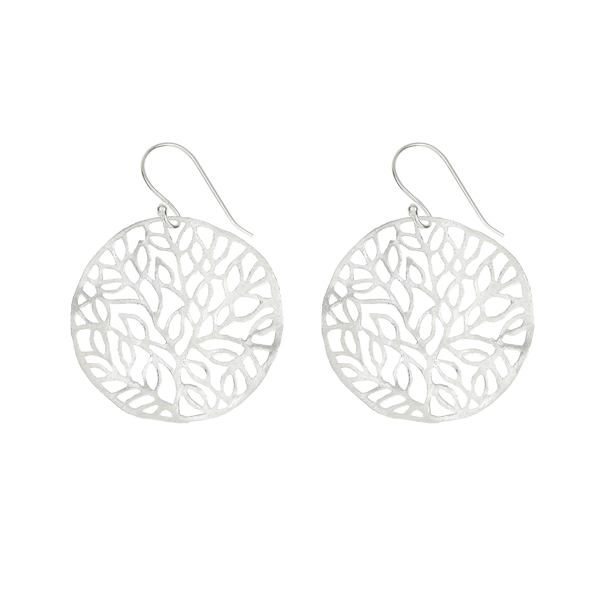 Silver Tree of Life Inspired Earrings