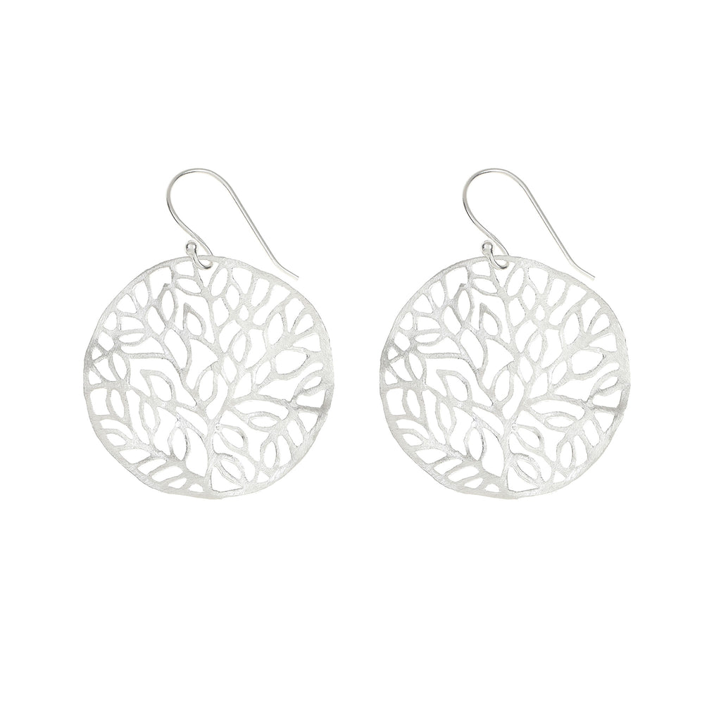 Silver Tree of Life Inspired Earrings