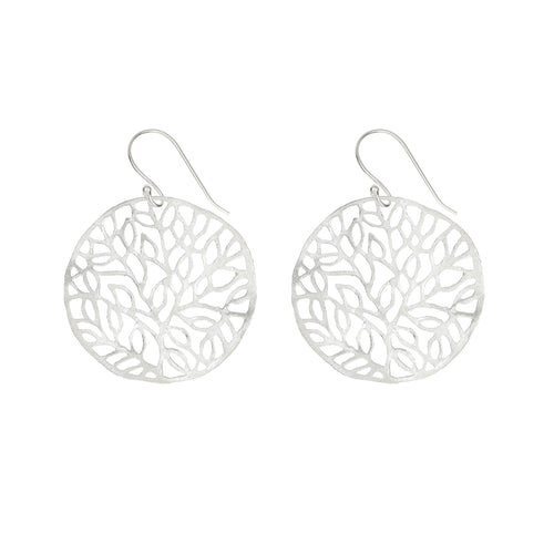 Silver Tree of Life Inspired Earrings