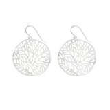 Silver Tree of Life Inspired Earrings