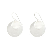 Load image into Gallery viewer, Silver Two Plain Circles Earrings