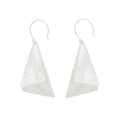 Silver Two Plain Triangles Earrings