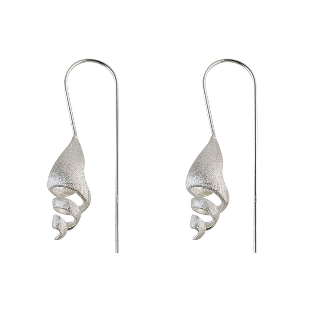 Silver Unicorn Shell Earrings