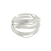 Silver Wavy Multi Rows Adjustable Ring