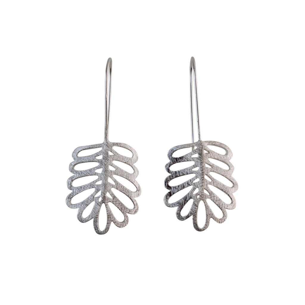 Silver Wheat Grass Earrings
