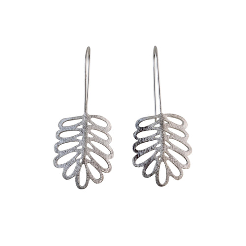 Silver Wheat Grass Earrings