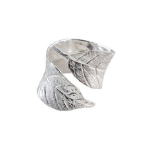 Load image into Gallery viewer, Silver Wrap Around Leaf Ring